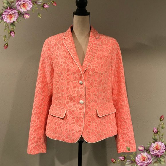 GAP Jackets & Blazers - Gap The Academy Button Down Salmon/Cream Blazer